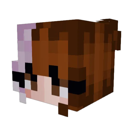 voniyuu Minecraft avatar head, 3D render
