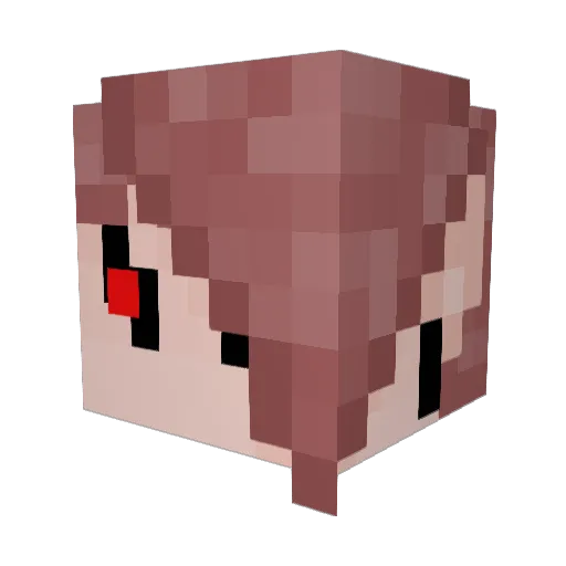 vonscene Minecraft avatar head, 3D render