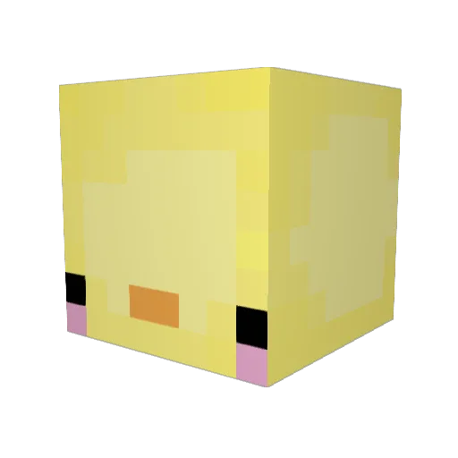 voochi Minecraft avatar head, 3D render