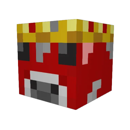 voolwool Minecraft avatar head, 3D render
