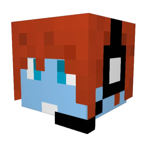 voppy_ Minecraft avatar head, 3D render