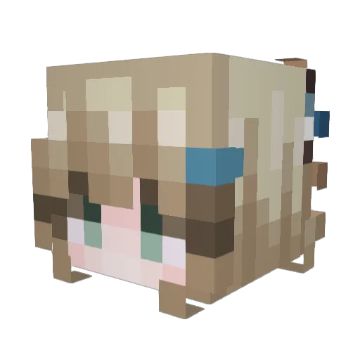 vopruzenina Minecraft avatar head, 3D render