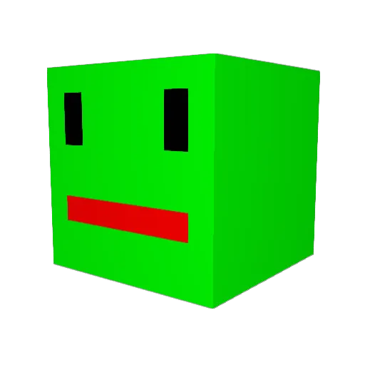 voql Minecraft avatar head, 3D render