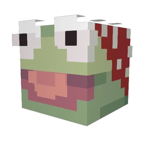 voquev Minecraft avatar head, 3D render