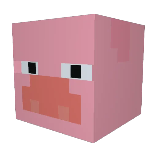 vora3vora Minecraft avatar head, 3D render