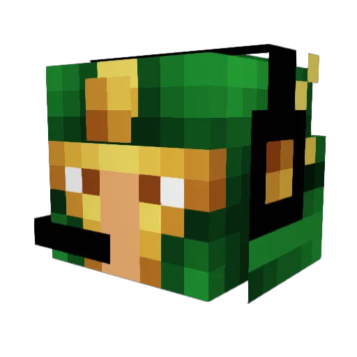 vortex458 Minecraft avatar head, 3D render