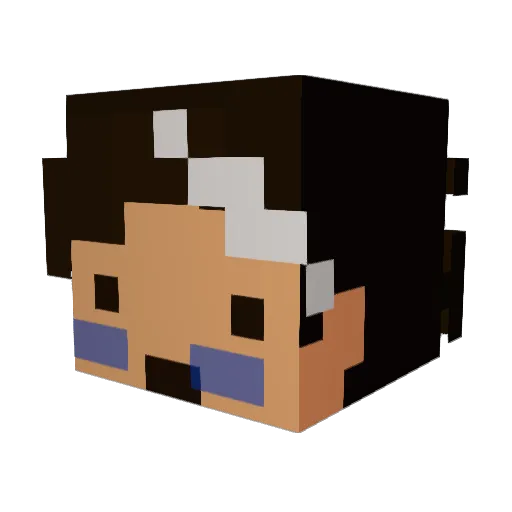 vortexgrr Minecraft avatar head, 3D render