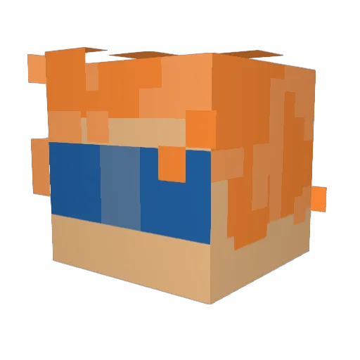 vortexpoop Minecraft avatar head, 3D render