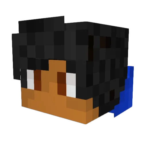 vortexppl Minecraft avatar head, 3D render