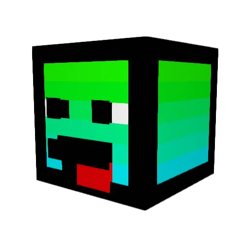 vortkz_ Minecraft avatar head, 3D render