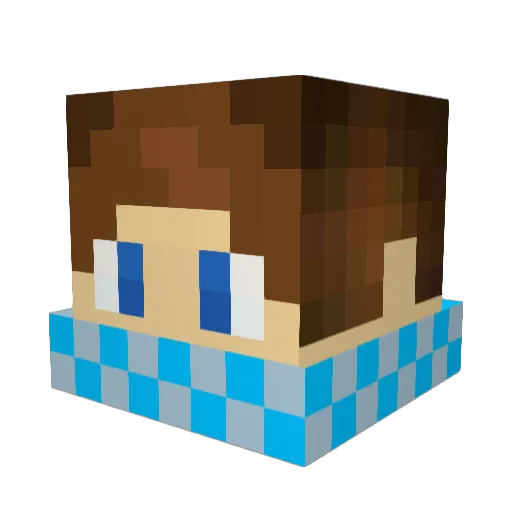 voske2606 Minecraft avatar head, 3D render