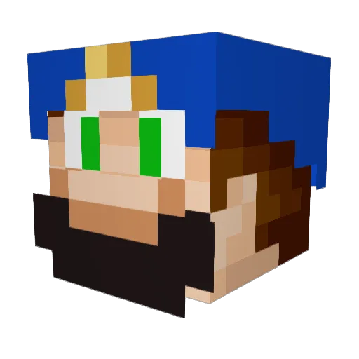 voss_boss Minecraft avatar head, 3D render