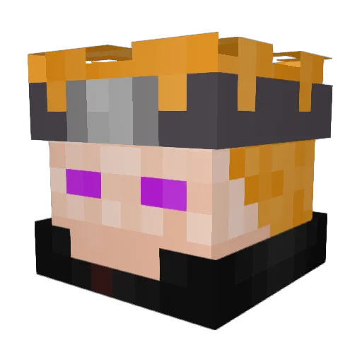 vossify Minecraft avatar head, 3D render