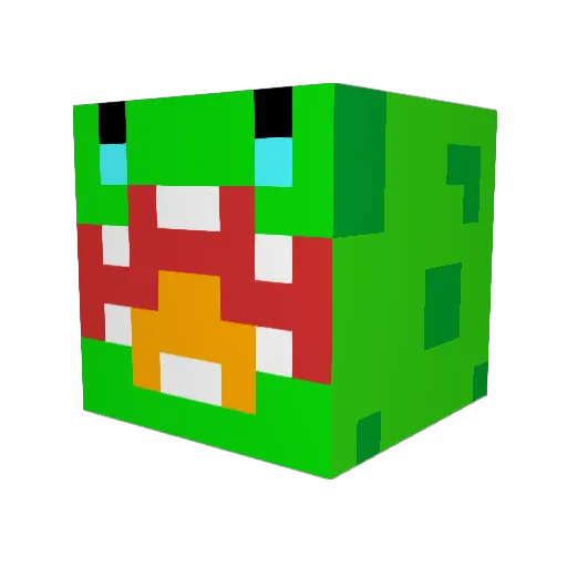 votan65 Minecraft avatar head, 3D render