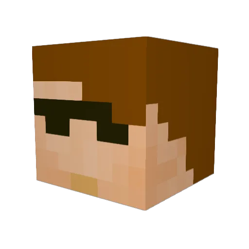 votawesome Minecraft avatar head, 3D render
