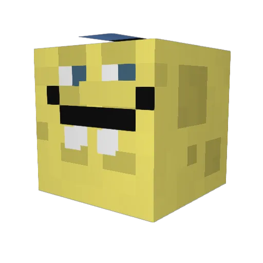 votresante Minecraft avatar head, 3D render