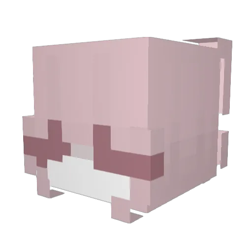 vou1iza Minecraft avatar head, 3D render