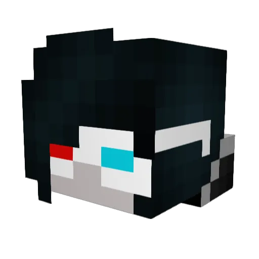 vouc Minecraft avatar head, 3D render