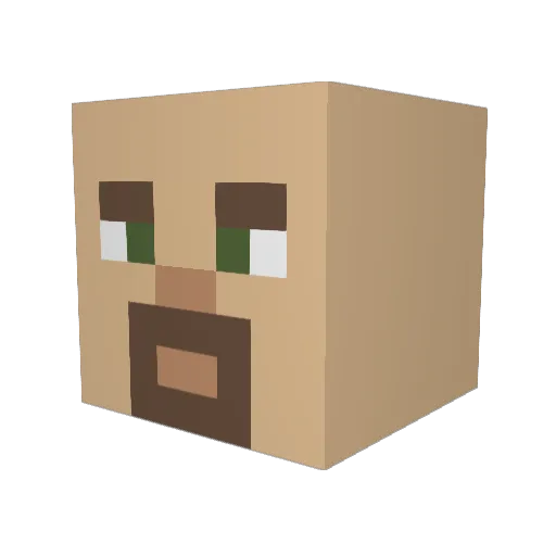 vouskill Minecraft avatar head, 3D render