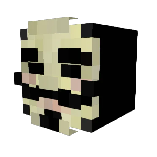 vouz10 Minecraft avatar head, 3D render