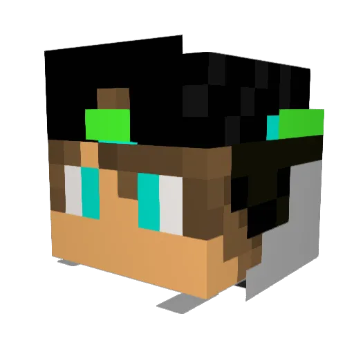 vovanium Minecraft avatar head, 3D render