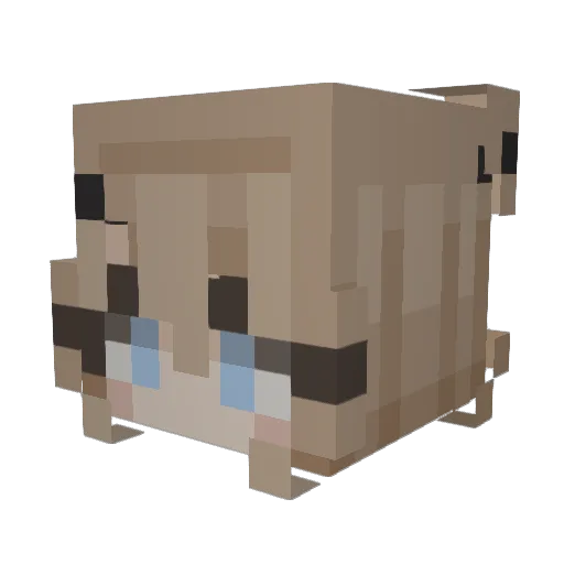 vovedy Minecraft avatar head, 3D render