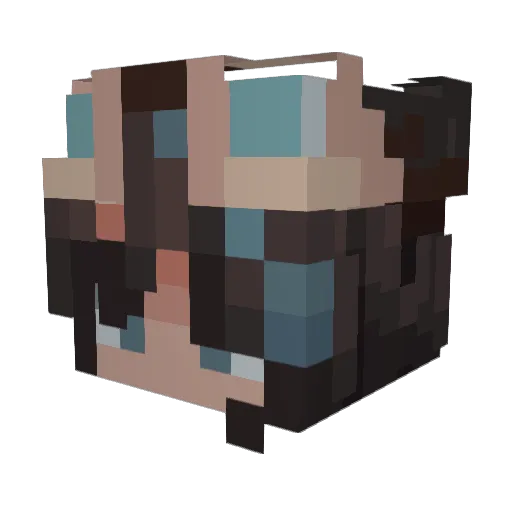 voxTVs Minecraft avatar head, 3D render