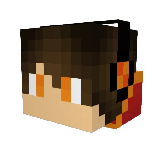 vox_21 Minecraft avatar head, 3D render
