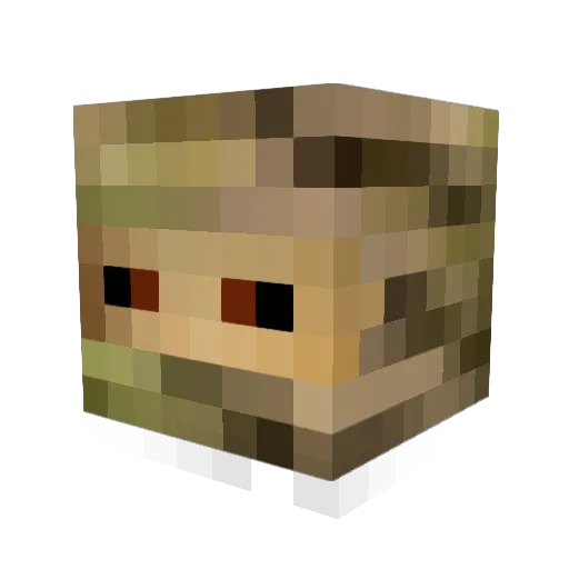 voxelbasher Minecraft avatar head, 3D render