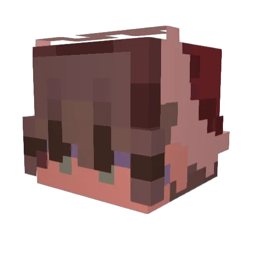 voxify Minecraft avatar head, 3D render