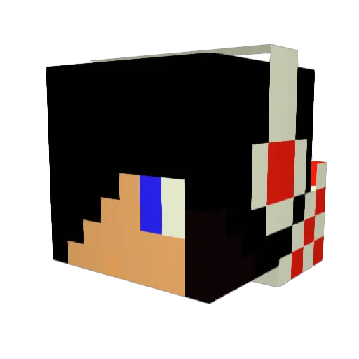 voxorb Minecraft avatar head, 3D render