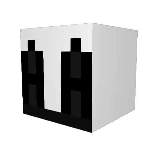 voxterTM1 Minecraft avatar head, 3D render