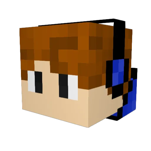 voyager08 Minecraft avatar head, 3D render