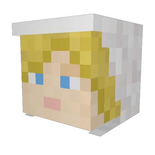 voyageurjm Minecraft avatar head, 3D render