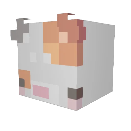 voyants Minecraft avatar head, 3D render