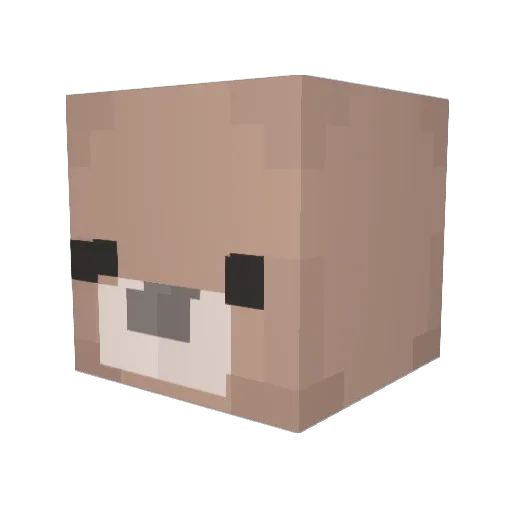 voyee Minecraft avatar head, 3D render