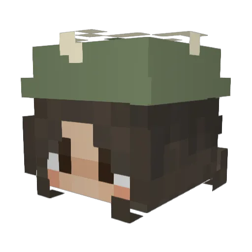 vozewi Minecraft avatar head, 3D render