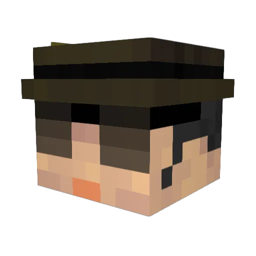 vozko Minecraft avatar head, 3D render