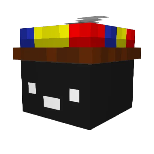 vpfff Minecraft avatar head, 3D render