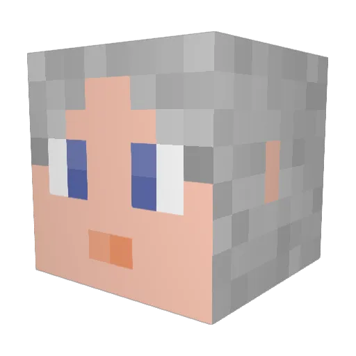 vpl_vpz Minecraft avatar head, 3D render