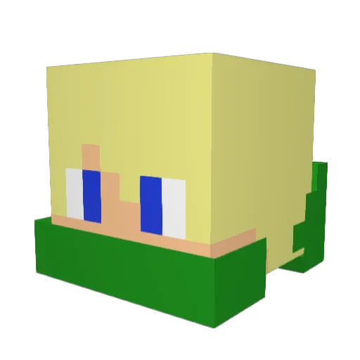 vpnkon Minecraft avatar head, 3D render