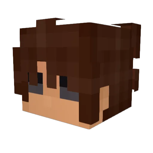 vpovz Minecraft avatar head, 3D render