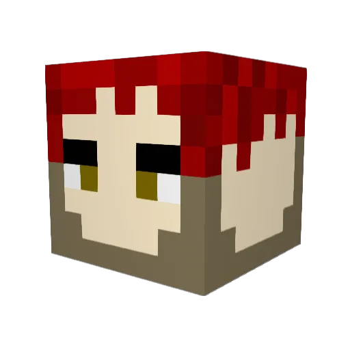 vps5246 Minecraft avatar head, 3D render