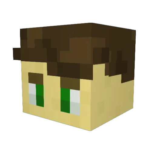 vpzxy Minecraft avatar head, 3D render