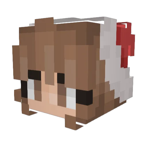 vqSeven Minecraft avatar head, 3D render
