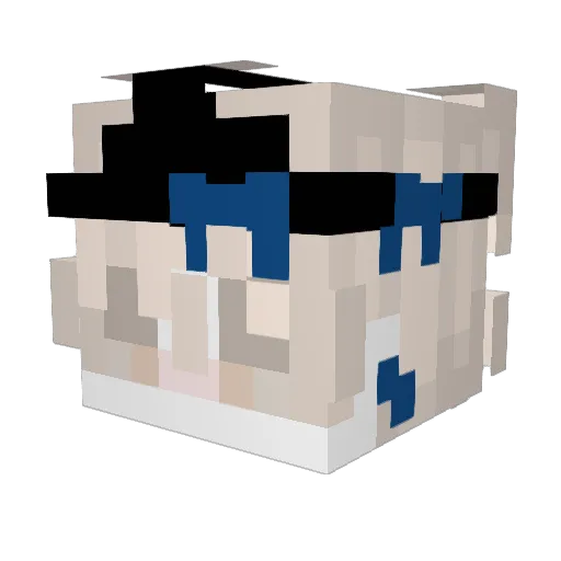 vqmpinq Minecraft avatar head, 3D render