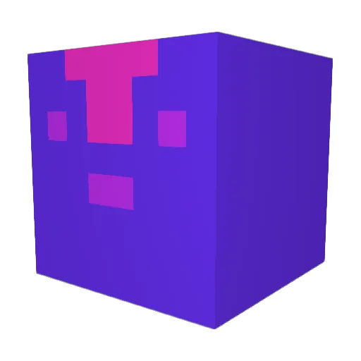 vqqb Minecraft avatar head, 3D render