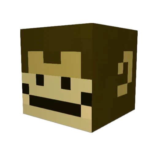 vqrxze Minecraft avatar head, 3D render
