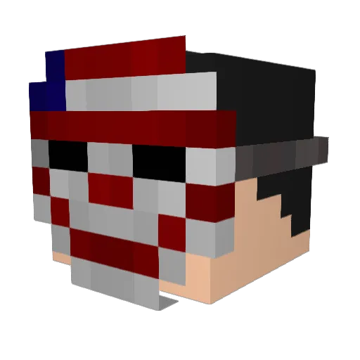 vqvu Minecraft avatar head, 3D render