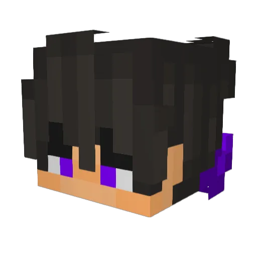 vqzy Minecraft avatar head, 3D render
